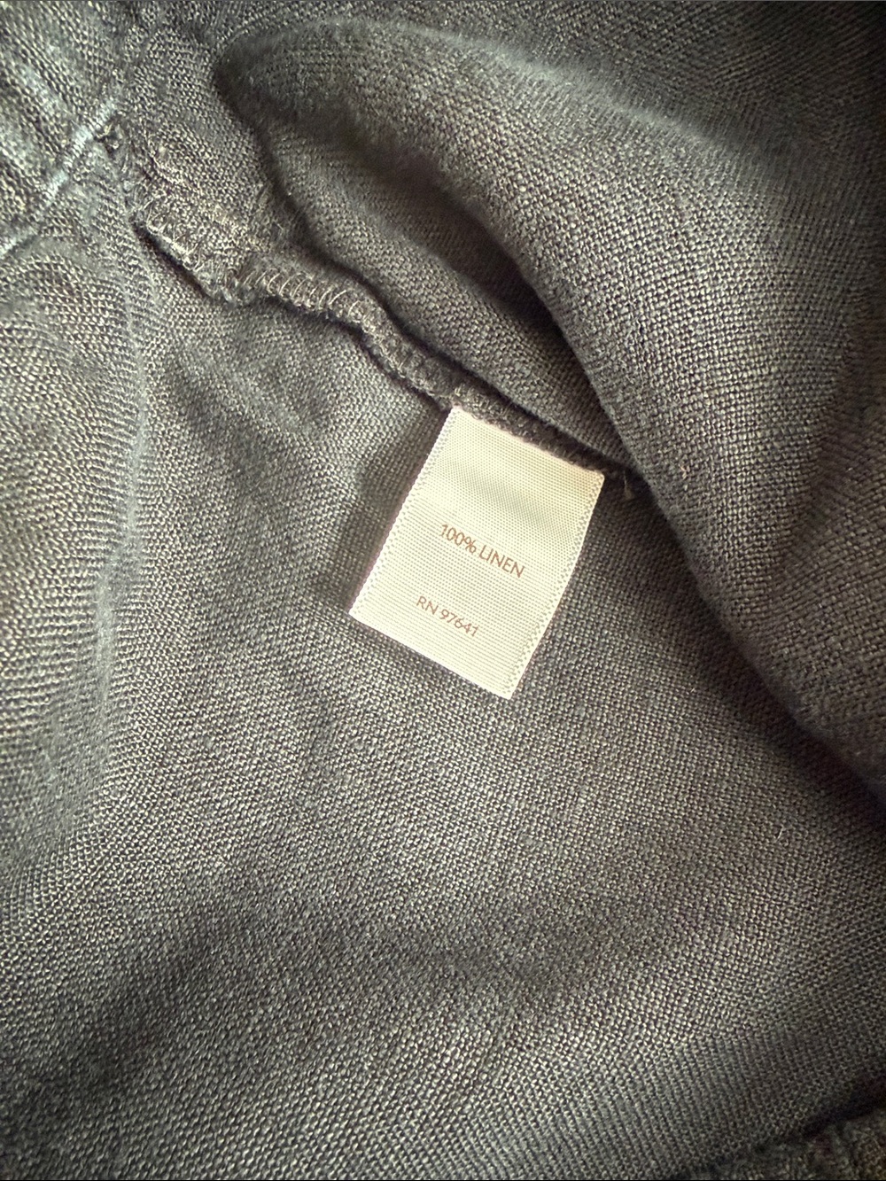 J. Jill 100% Linen Black Straight-Leg Chinos Pants Everyday Casual Women’s Sz M - Picture 6 of 7